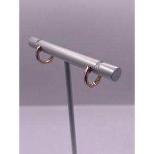 Beautiful Rose Gold Plated Sterling Silver S925 Hoop Earrings